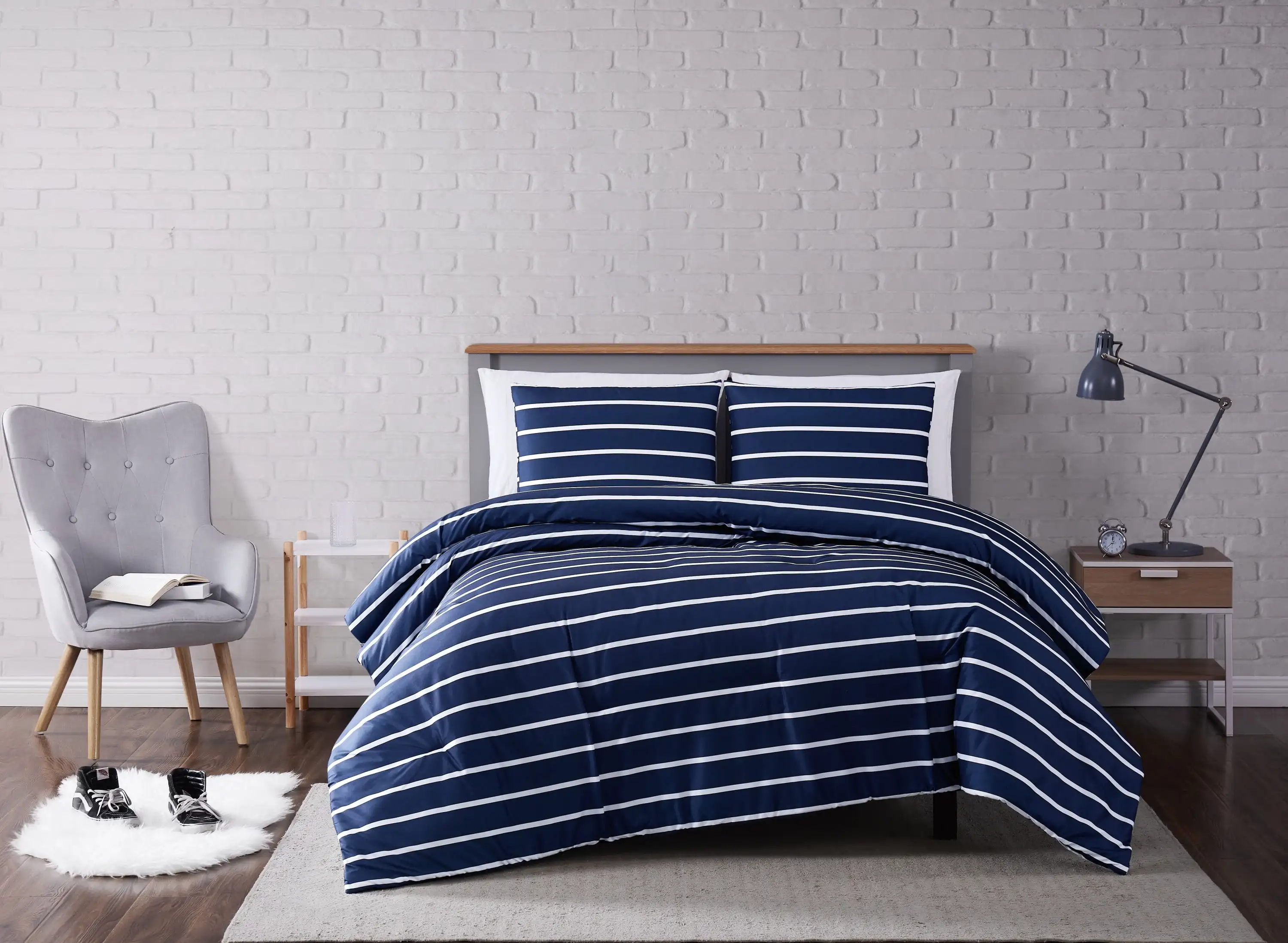 

Maddow Stripe Navy Twin XL 2-Piece Comforter Set