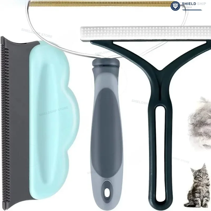 Set di strumenti riutilizzabili per rimuovere i peli di animali domestici, spazzola e raschietto per capi d'abbigliamento, divani e tappeti, strumenti per la pulizia di peli di gatti e cani, pratico e