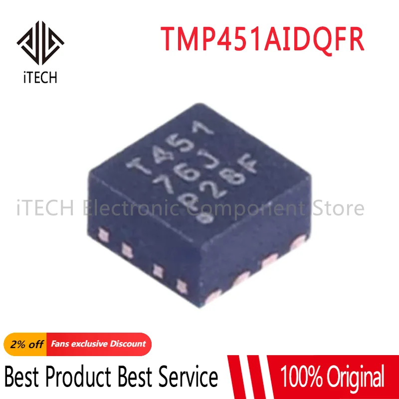 

(5-10 шт.) 100% новый чип датчика температуры TMP451AIDQFR TMP451AIDQFT TMP451AIDQF TMP451 T451 WSON8