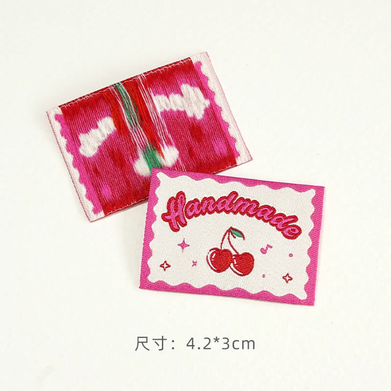 Spot handmade cloth label，colorful woven mark DIY  clothes pet bib sewing accessories