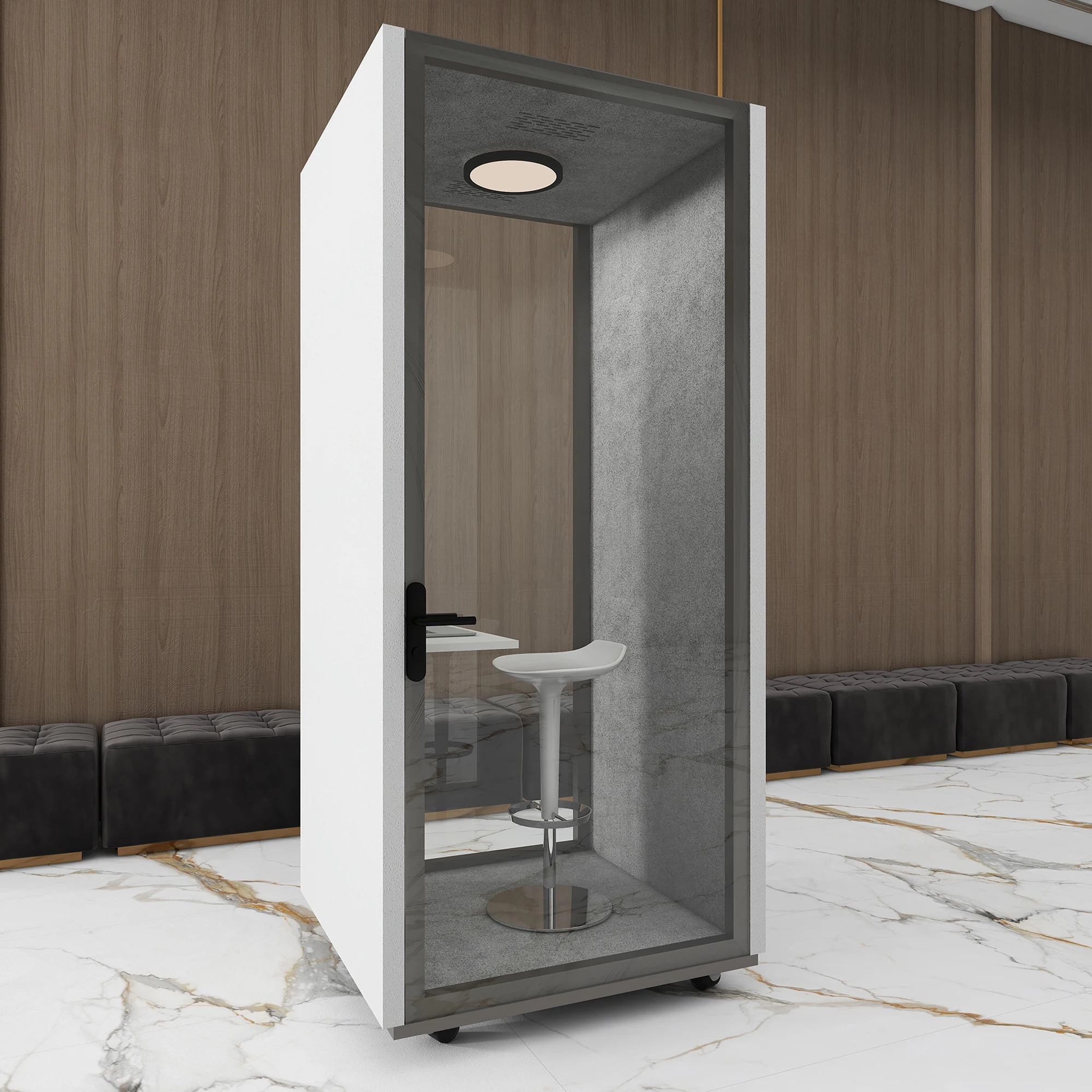 OfficeAcoustic Room اجتماع الأعمال مكتب كشك الهاتف عازل للصوت الفضاء الخاص كشك واحد صامت
