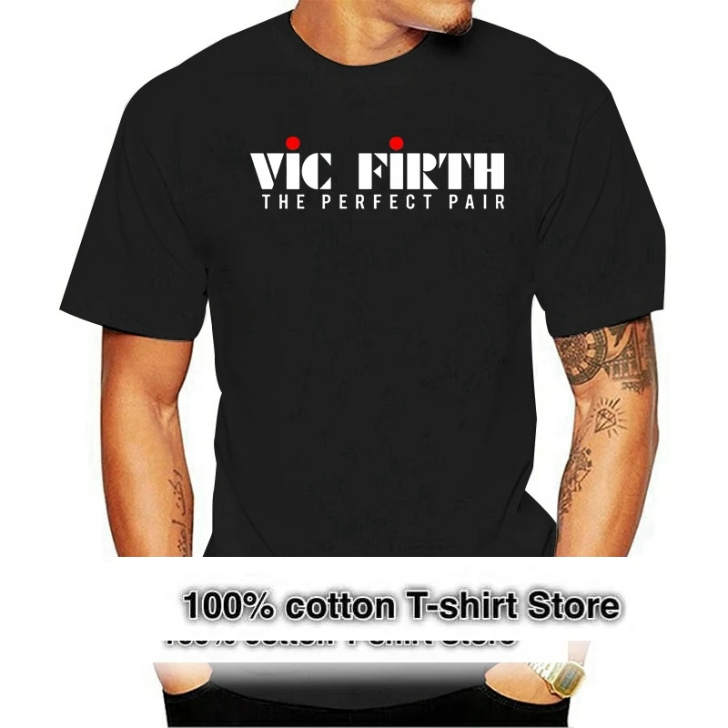 Funny Men T Shirt White t shirt Tshirts Black Tee VIC Firth Logo  Athletic Men's Basic Cotton T Shirt