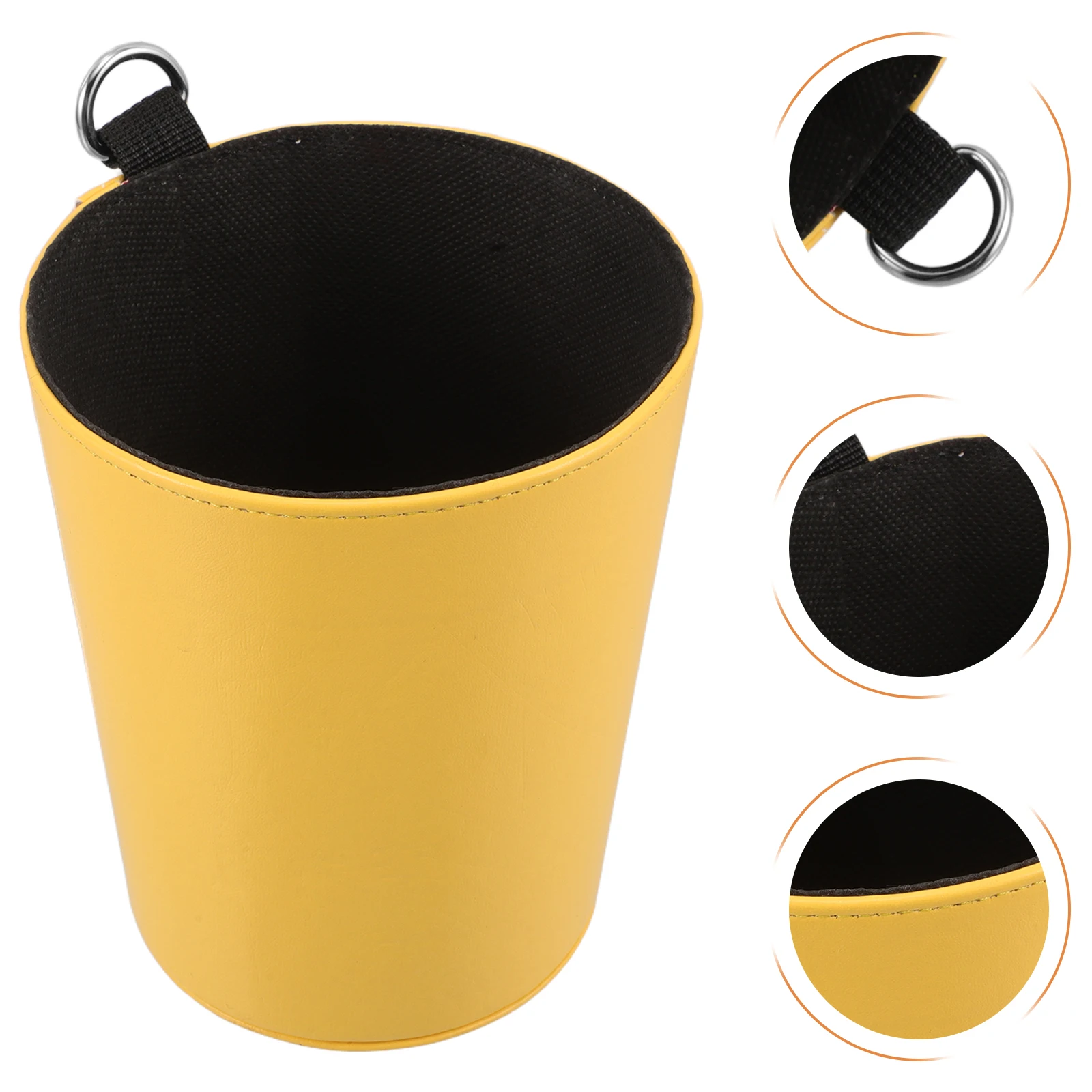 

Car Garbage Bin Compact Leakproof Auto Trash Can Artificial Vehicle Rubbish Storage Bucket Portable Car Interior Trash