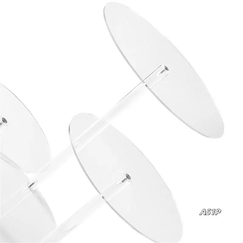 

2X Round Acrylic Products Display Riser Stands, 3 Tiers Cupcake Stand Mini Display Rack For Cake