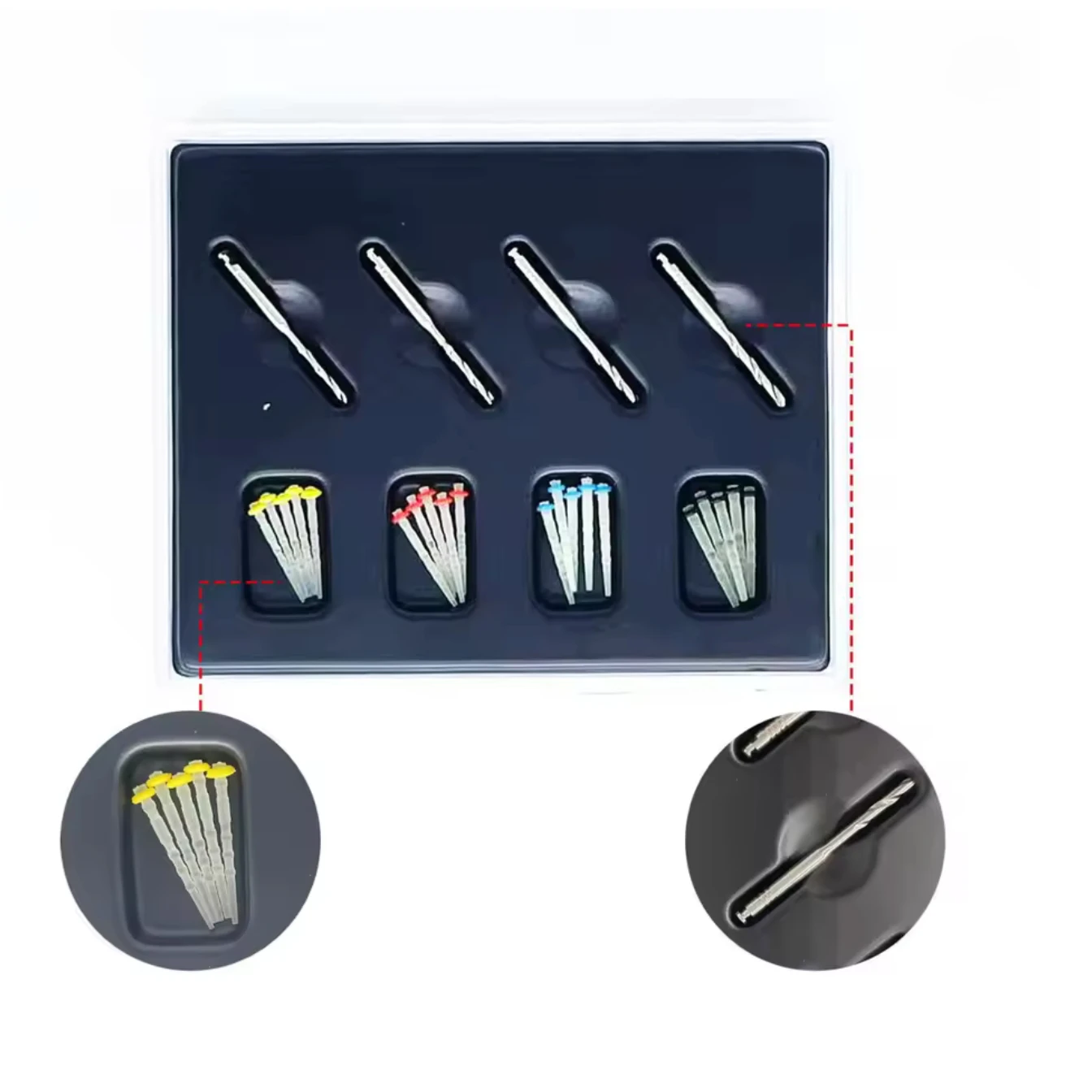 Dental material Multiple sets Fiber Post  Quartz Glass Dentistry Screw Kit/Straight Kit oral cavity root canal repair Tools view 3
