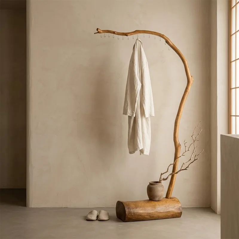 Platzsparender Kleiderständer aus Holz, hängender, ästhetischer japanischer Kleiderständer für Boutique-Kleidung, Schlafzimmermöbel, Percheros De Pared