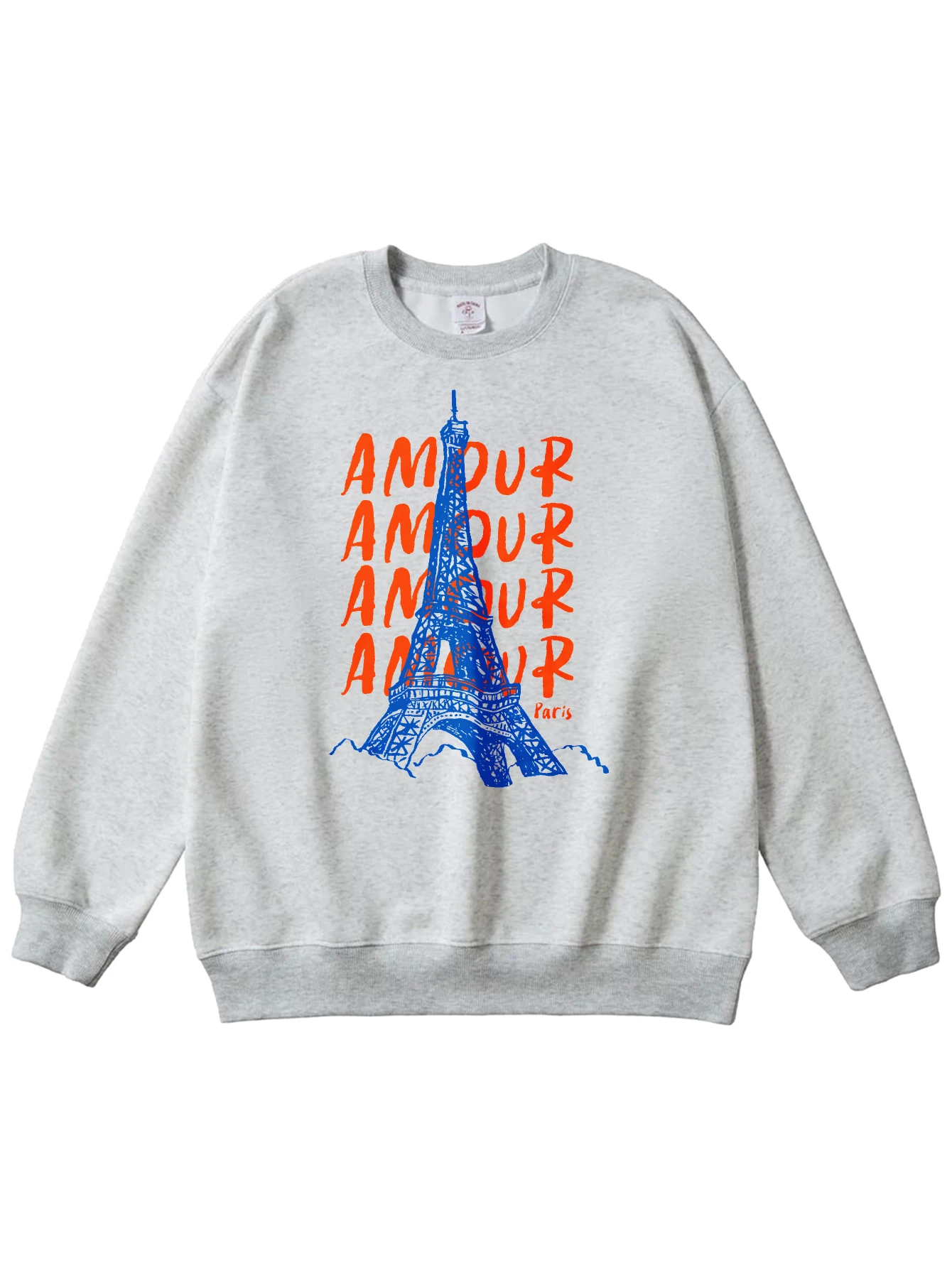 

Эйфелева башня, Париж, эскиз, модный женский джемпер с круглым вырезом, разноцветный, из чистого хлопка для осени, зимы, Хэллоуина, спортивных развлечений