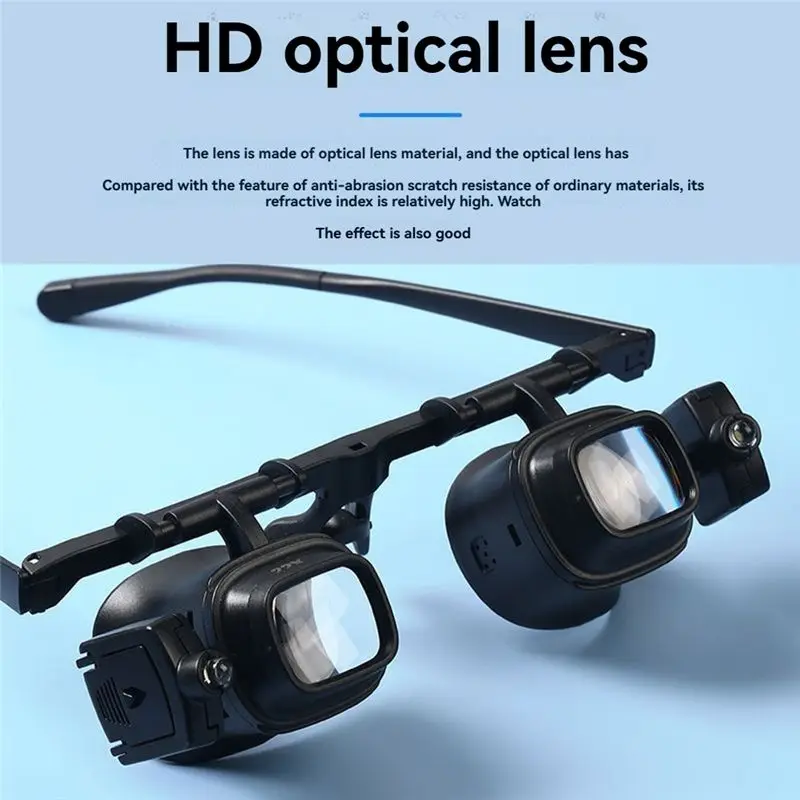-[A51I Digital]Magnifying Glasses Acrylic Lenses Led Large Field Of View Head Mount Magnifying Glass For Electronics Watch Repai