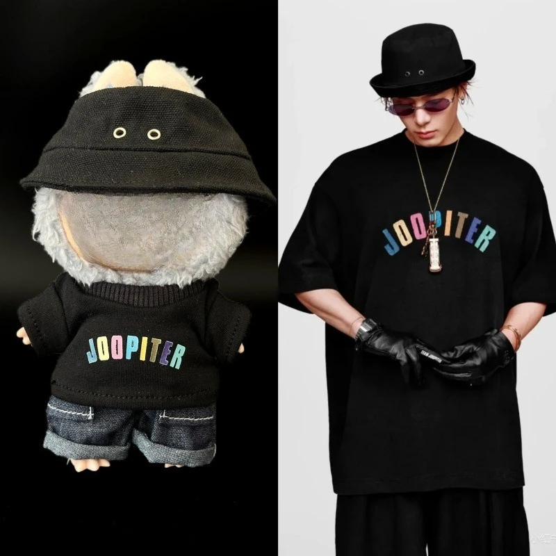 

Детская одежда Labubu TEAMWANG Jackson Wang в том же, два, три поколения, 17 см, одежда Labubu, хлопковая детская одежда