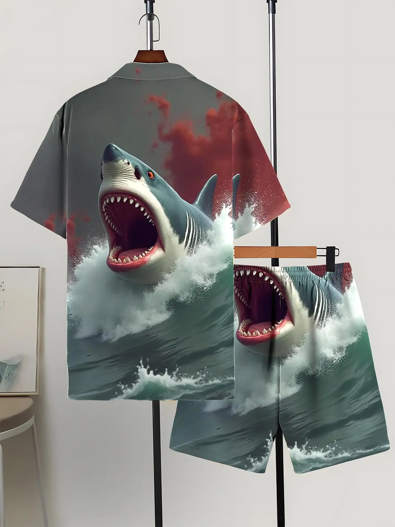 Men's Shirt Sets 2026 Spring/Summer sports two-piece sets for men men's suits Graphic 3D Printed sweat suit drip clothing