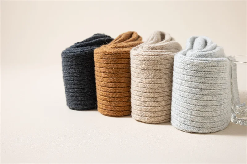 3 paar Winter Dicke Warme männer Wolle Socken Hohe Qualität Harajuku Retro Merino Wolle Casual Socken Große Größe Lange socken – Detail 3