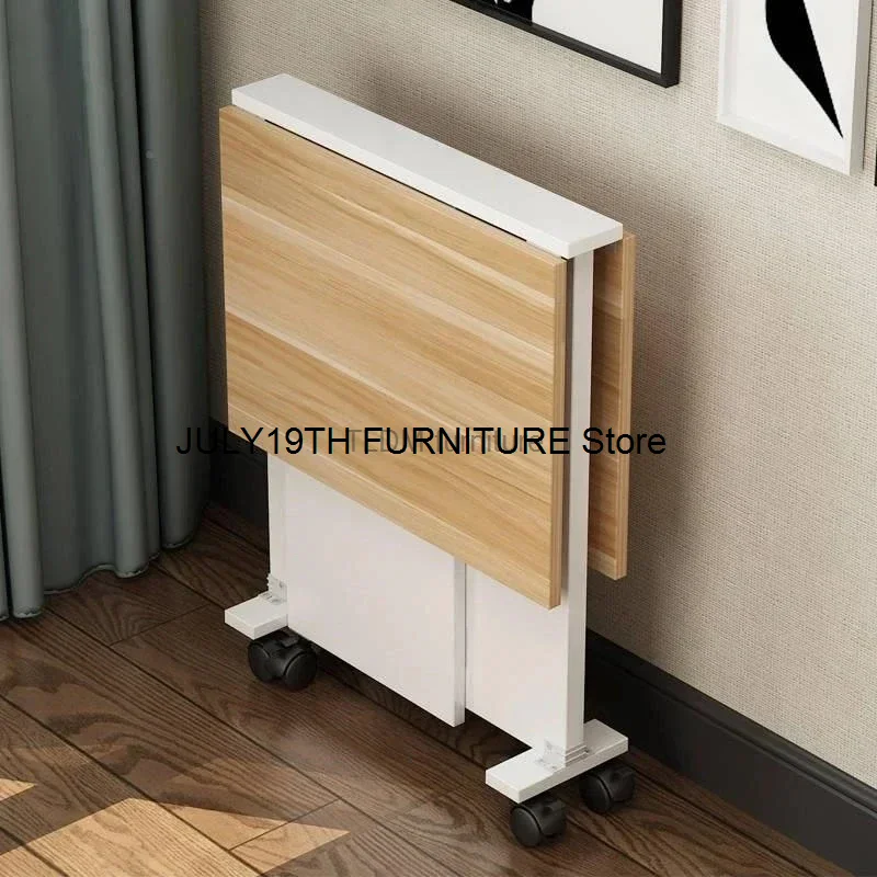 Ultra-thin Kitchen Dining Tables Home Furniture Removable Small Apartment Folding Table Simple Rectangular Telescopic Tables