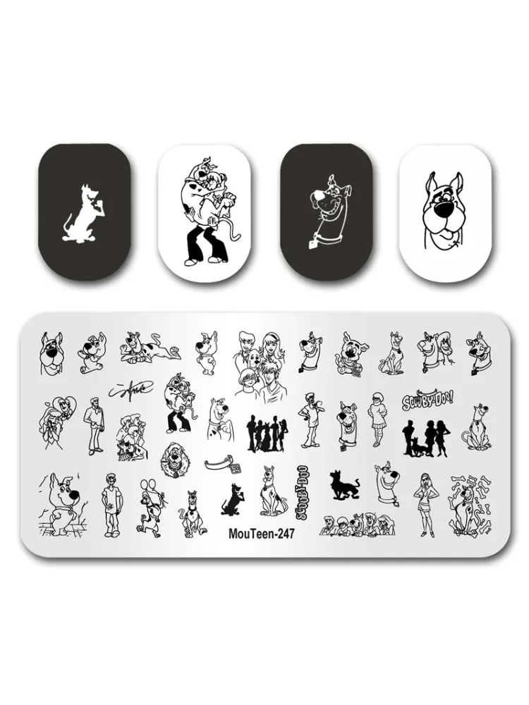 Tampon d'art d'ongle MouTeen-247 Disney gros chien plaques d'estampage d'ongle ensemble de manucure pour tampon d'art d'ongle
