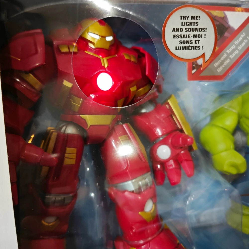 Toybox 2Hulkbuster and Hulk Battle Set Action Doll Toy Collection Room Battle Set Handmade Collection