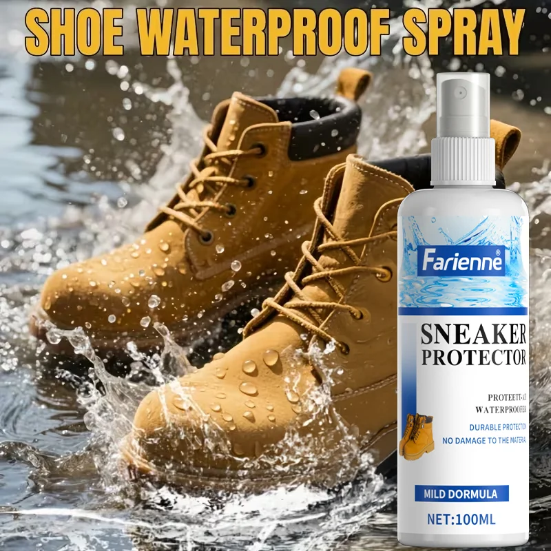 Farienne 100ml Nano Waterproof Spray - Anti-Stain, Dustproof, Multi-Surface, Weatherproof Sneaker Protector for All Weather
