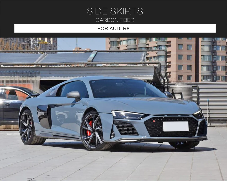 

Real Dry Carbon Fiber R8 Side Skirts for Audi R8 V10 Coupe 2023