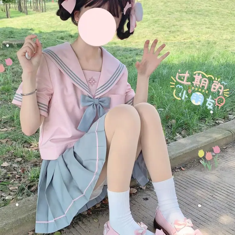 

Pre-sale Harajuku Original Jk Uniform Kawaii Sailor Suit Pink Genuine Japanese Sweet College Style Spring And Summer Middle