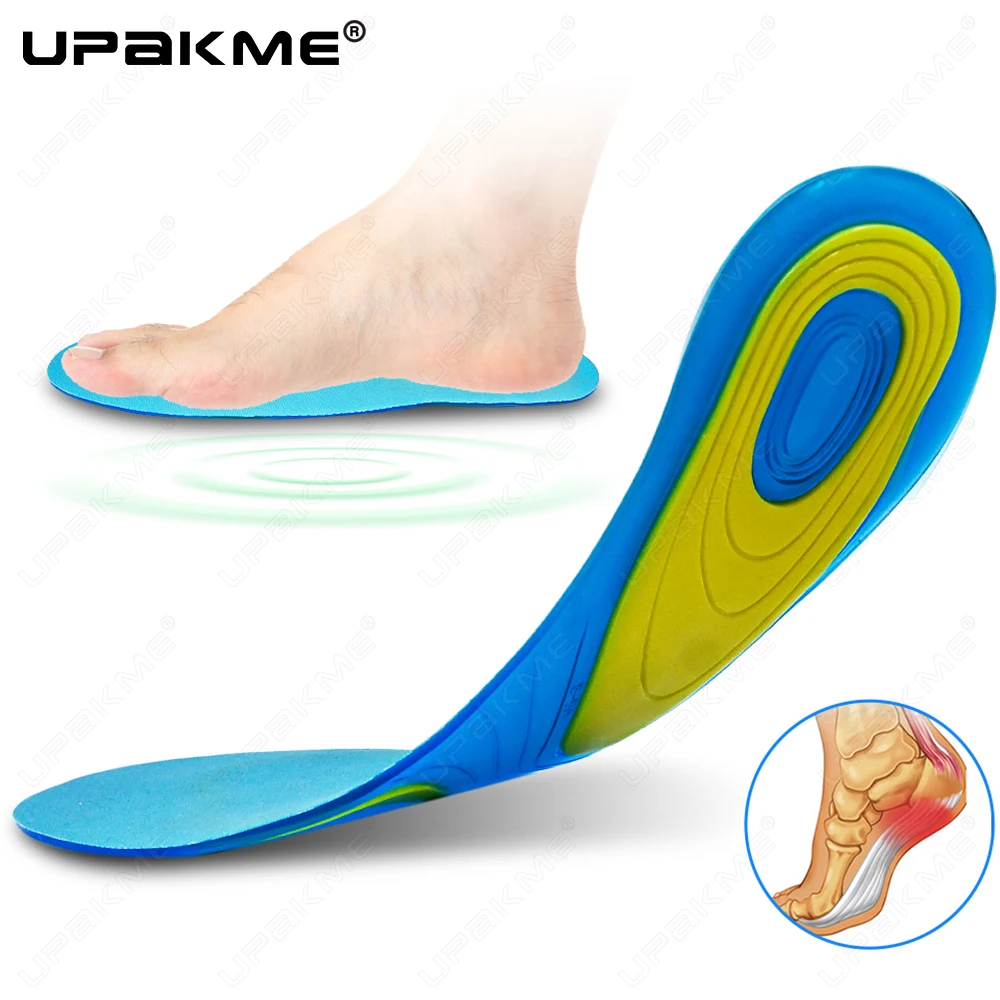 

Silicone Orthopedic Gel Insole Sport Foot Care For Feet Shoes Soles Sport Insoles Shock Absorption Pads Arch Orthotic Pad Insole