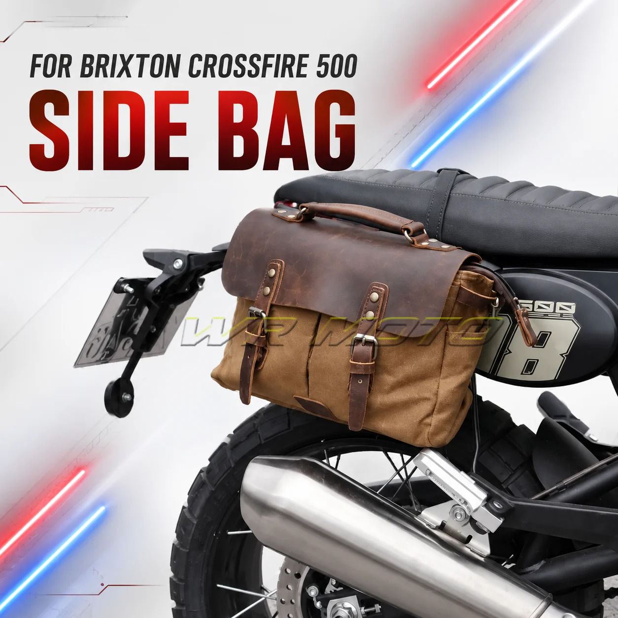 Motorcycle Vintage Side Saddlebag Riding Storage Pouch Fit For BRIXTON CROSSFIRE 500 Luggage Mod Parts