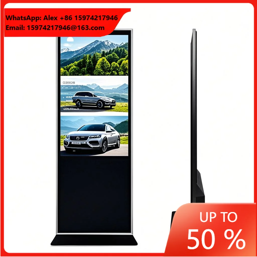 Floor Standing HD Lcd Led Digital Signage Vertical Tv Touch Screen Kiosk 4k 55 Inch Indoor Advertising Player Display Screen