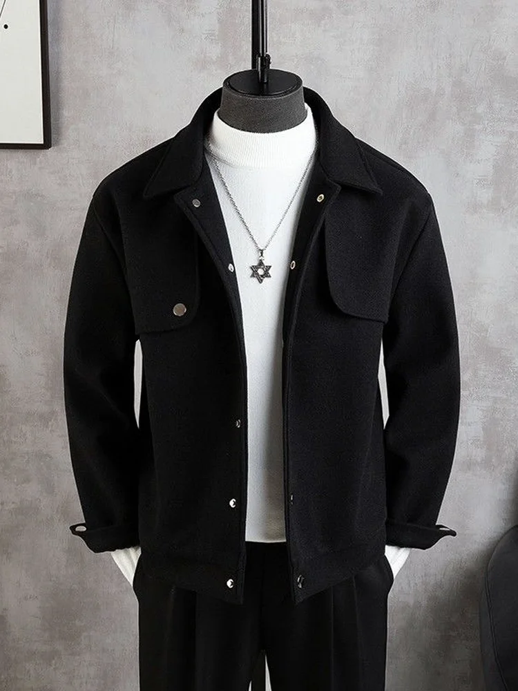 

Briti Sle Men's ort Jaet Coat in Khaki Color Casual Faionable Streetwear Polyester And Cotton Blend Youth Outerwear