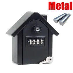 Combination Resettable Code Key Safe Lock Storage Box Outdoor Password Security Waterproof Push Button Case