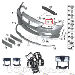 Washer cover Lever Bracket Fit 12-18 BMW M6 F06 GranCoupe F12 Convertible F13 Coupe Headlight
