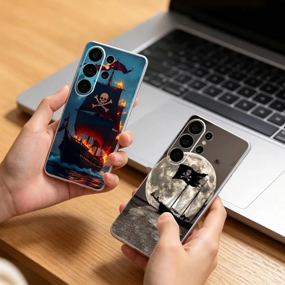 the rumor Sinister Jolly Roger  Phone Case For Samsung S25,S24,S21,S22,S21,S20,S10,S9Ultra,Plus,Fe,Lite Transparent Cover