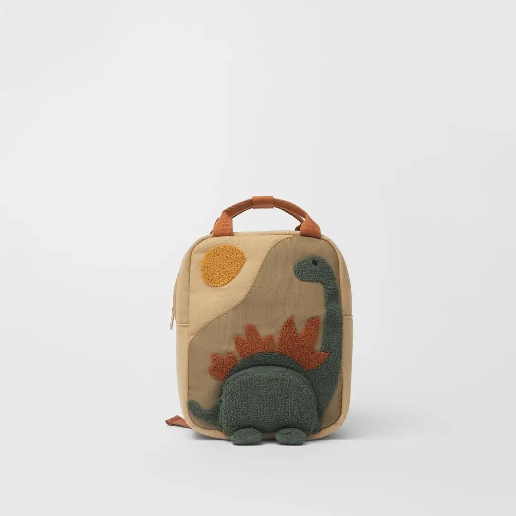 Mochila infantil bordada de desenho animado, mochila infantil com estampa floral para meninas e meninos, mochilas escolares para crianças