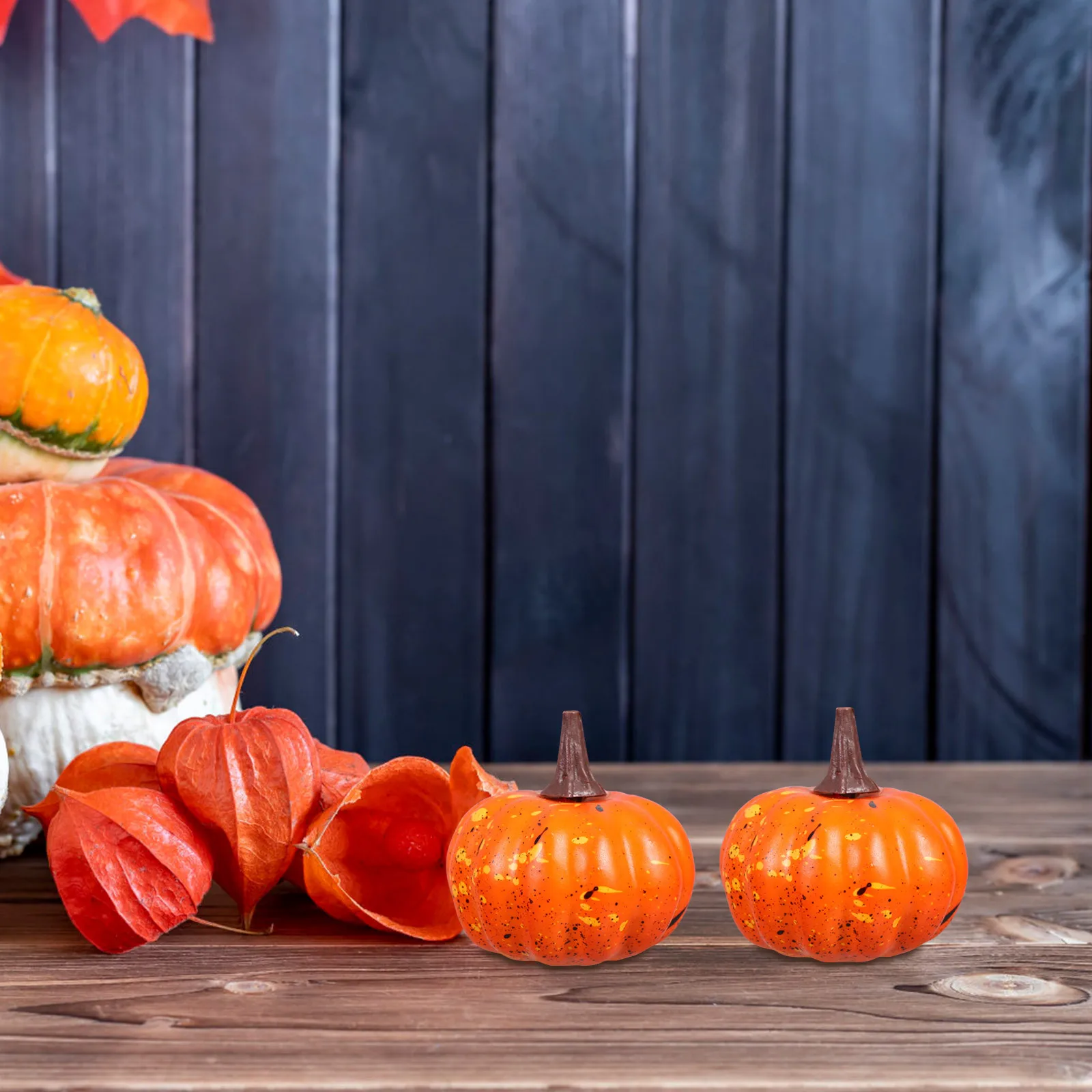 

16Pcs Foam Pumpkins Artificial Realistic Fake Mini Decorations Halloween Thanksgiving Fall Harvest Table Centerpieces
