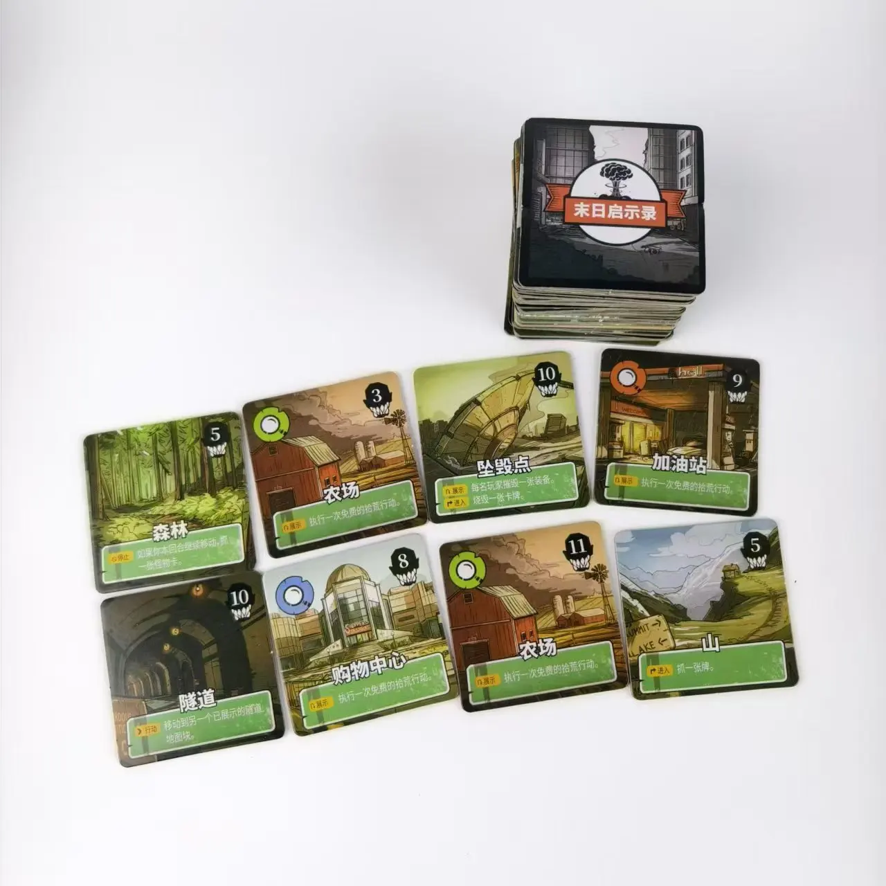 Apocalypse of Doomsday board game card with extended gathering for 1-6 people adventure game