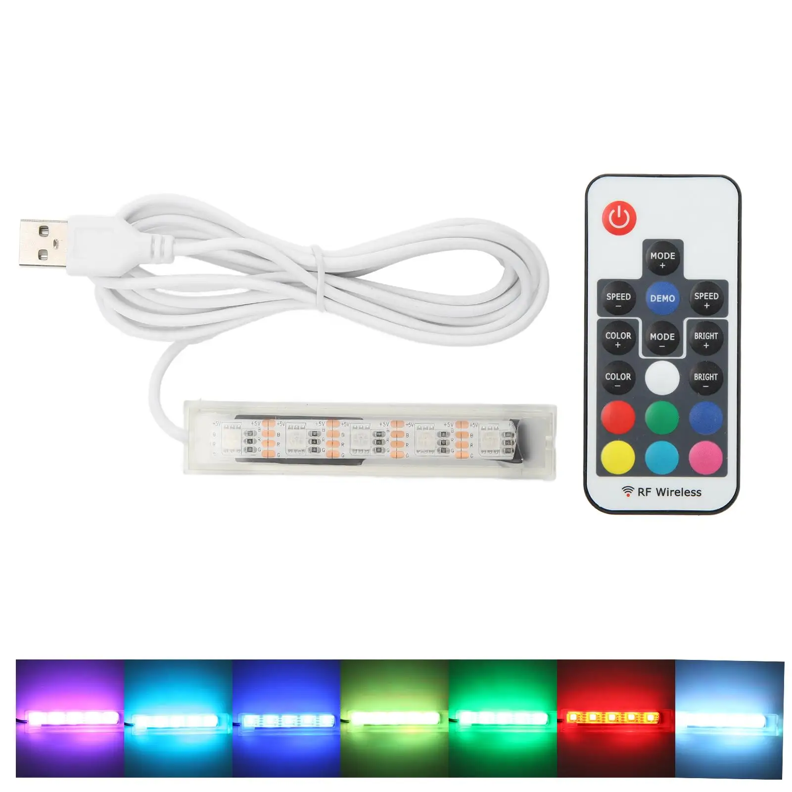 USB Mini Aquarium Light Remote Control LED Lamp for Colorful Fish Tank Decoration