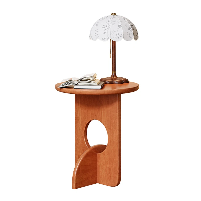 

Nordic Modern Rustic Solid Wood Round Small Side Table Corner Coffee Table Design Sofa Bed Side Bedroom Living Room Furniture