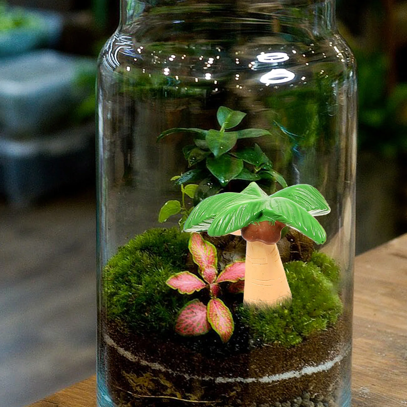 

10pcs Mini Coconuts Tree For Sand Table Decor Artificial Landscape Micro Tree Ornament Fake Beach Trees Miniature Scene