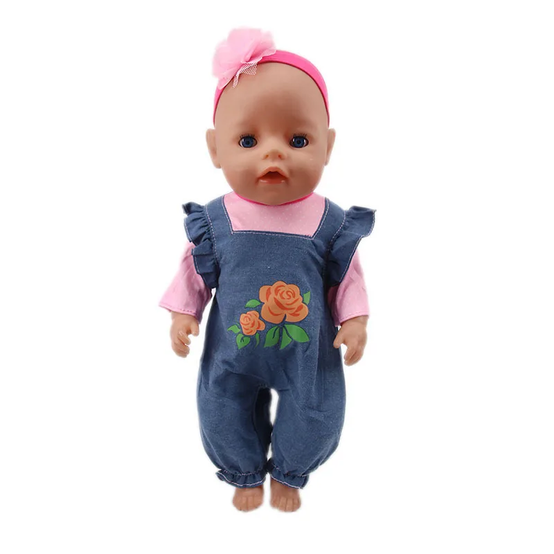 

17 Inch Doll Clothes New Born Baby Costume Clothes for Baby Born 43 cm for Girl Toys Doll Clothes Trousers Reborn Doll Outwear