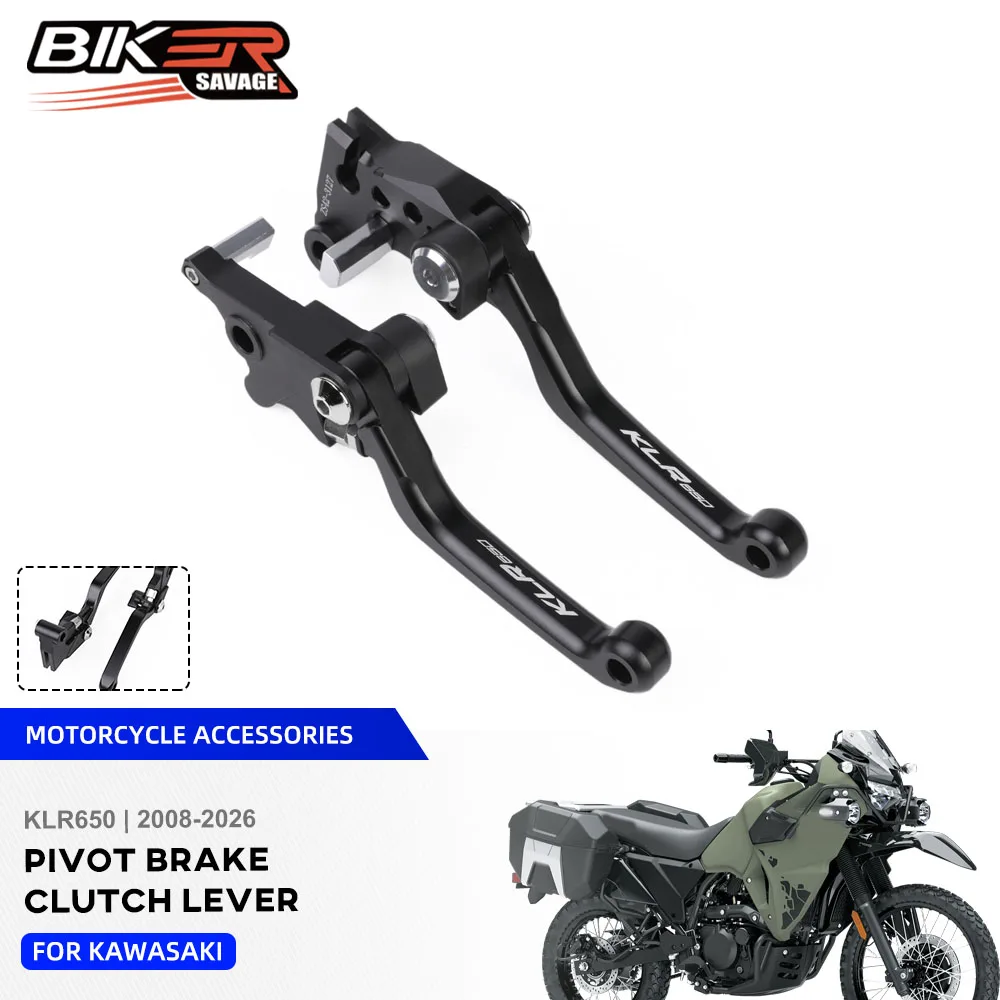 KLR650 Adv 2026 Pivot Clutch Brake Lever For Kawasaki KLR650 S Traveler 2008-2025 Motorcycle Dirt Pit Bike Front Control Handles