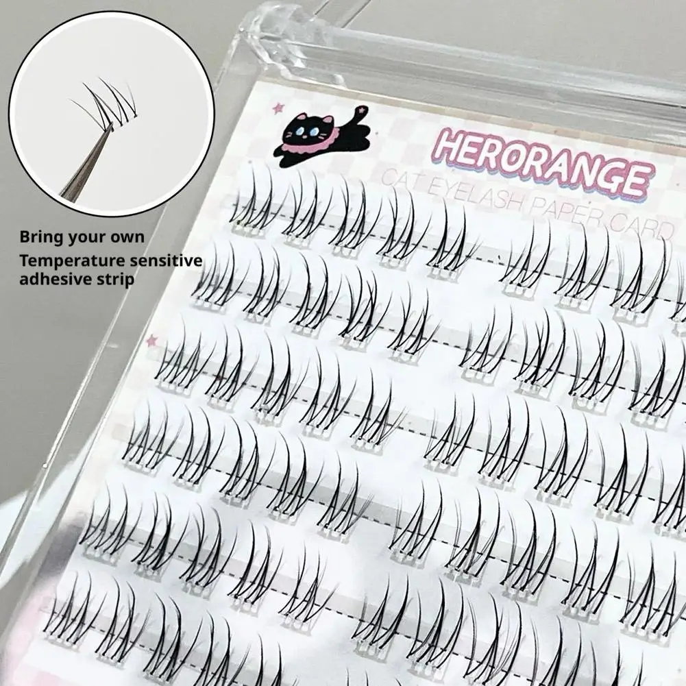 Sztuczne rzęsy dolne 3D Fox Series, naturalnie wyglądające, przezroczyste, z efektem siateczki, gęste, w stylu koreańskim, narzędzia do makijażu.