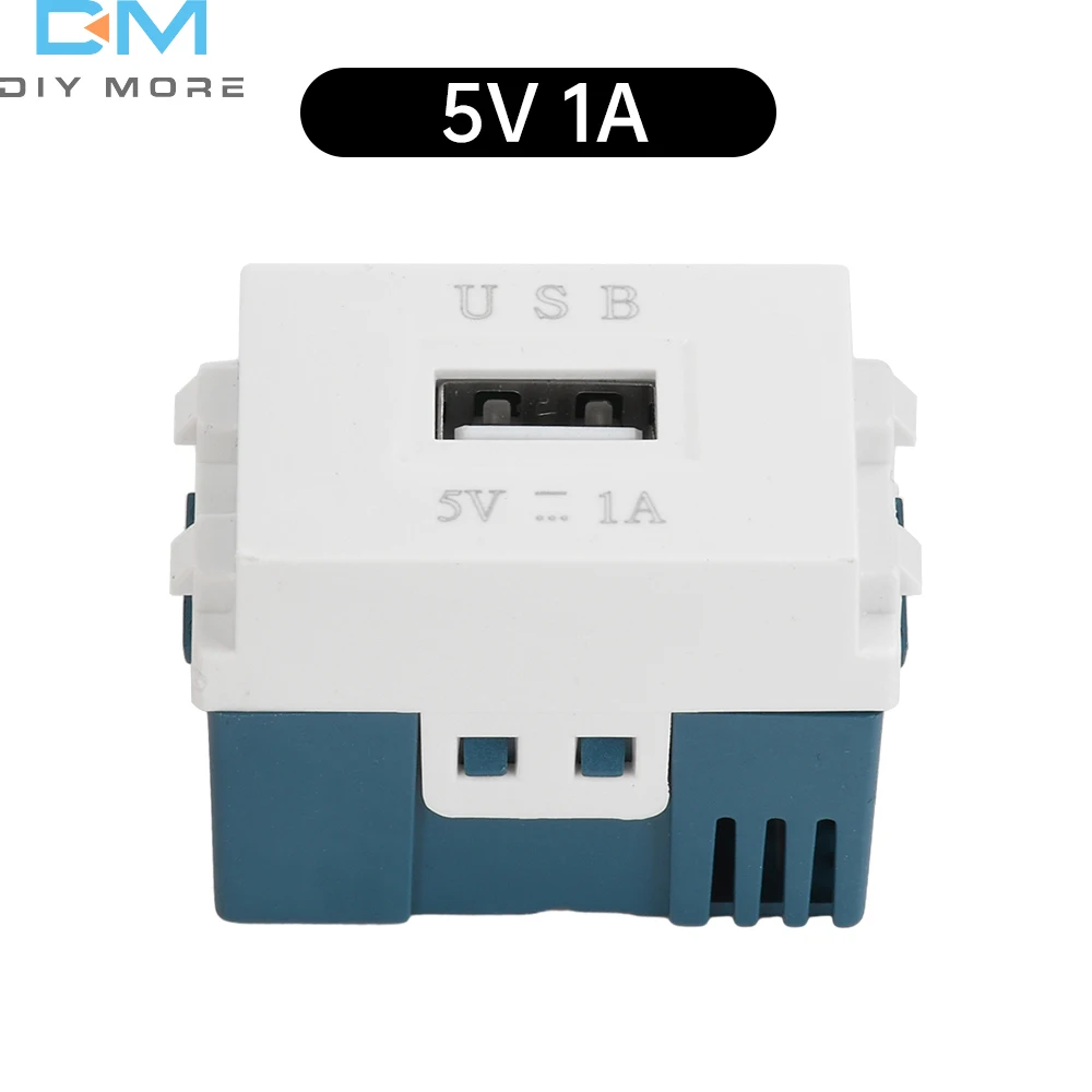 Type 128 USB Power Module 220V Socket 5V 2.1A 1A Mobile Phone Charging Module Switch Adapter Transformer Charging Power Socket