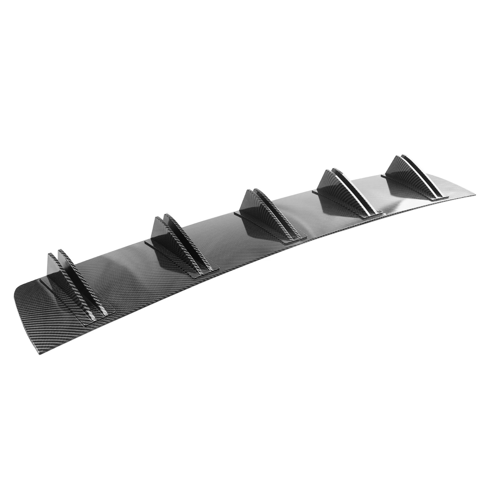 Diffusor für die hintere Stoßstange, 5-Flossen, universelles Auto-Heckstoßstangen-Chassis, Kohlefaser-Spoiler, Haifischflossen, Auto-modifiziertes Styling-Zubehör
