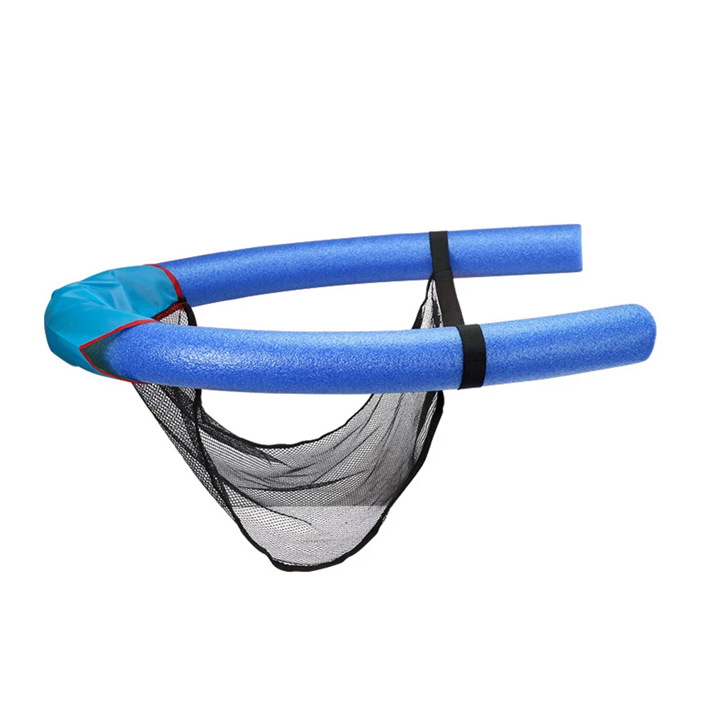 Cadeira flutuante para piscina, assento de macarrão azul para iniciantes, material macio e seguro, relaxante, ajuda para natação, cadeira flutuante para piscina