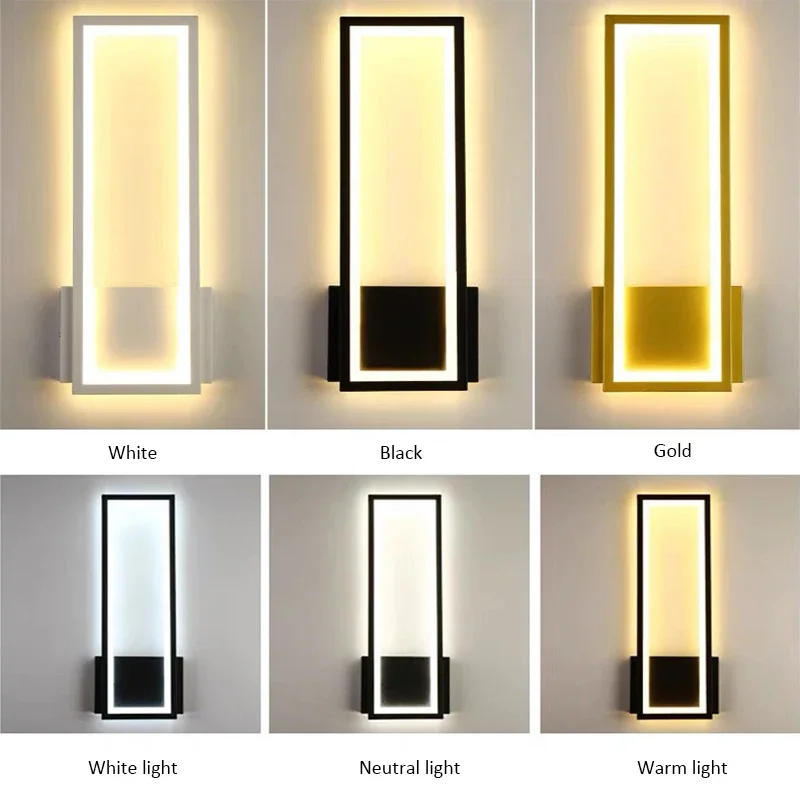 Aplique minimalista moderno de 27W, lámpara de pared LED nórdica, accesorio interior, sala de estar, dormitorio, luz de noche, decoración de lujo,