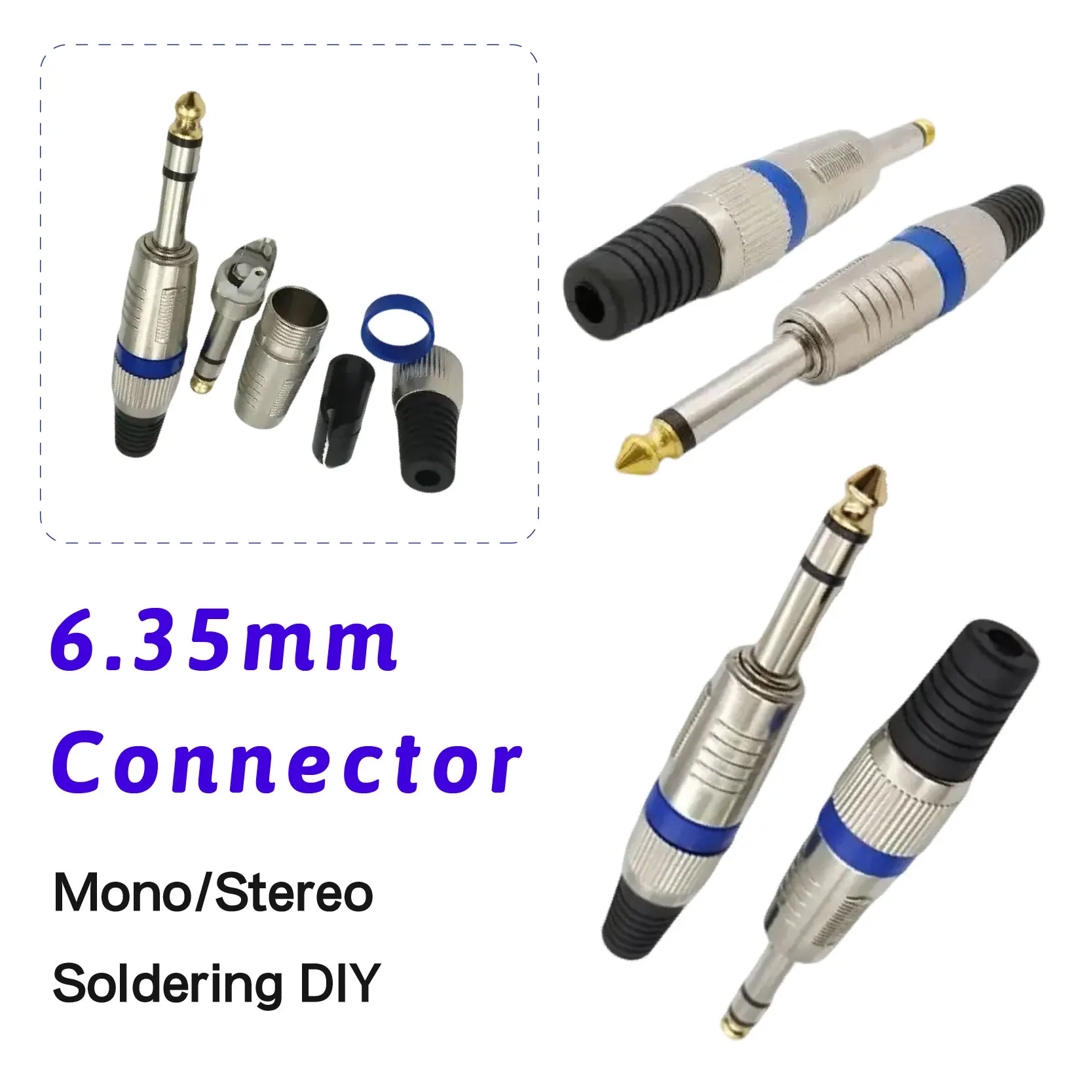 

Разъем для гитарного аудиокабеля 6,35 мм, моно стерео разъем, разъем для микрофона усилителя