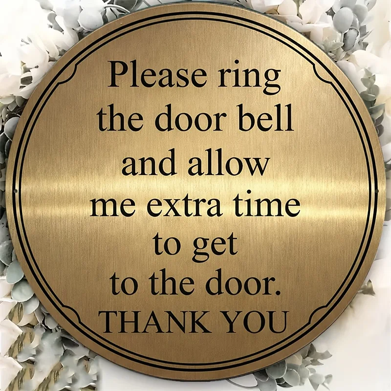 1pc 8*8In/20X20Cm 2D Flat Round Sign, Retro Plaque about 