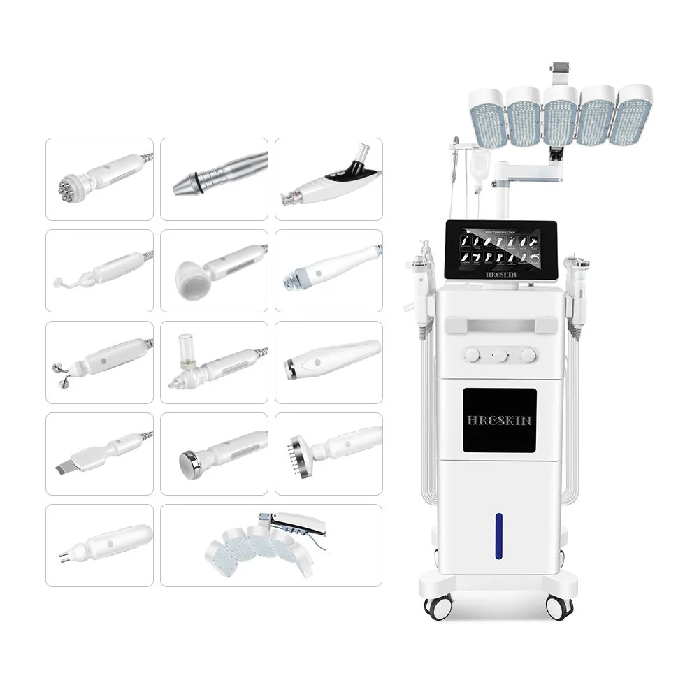Multifunctional 14 In 1 Hydra Beauty Facial Machine Deep Skin Cleansing Blackhead Removal Hydration Hydro Water Peeling Machine