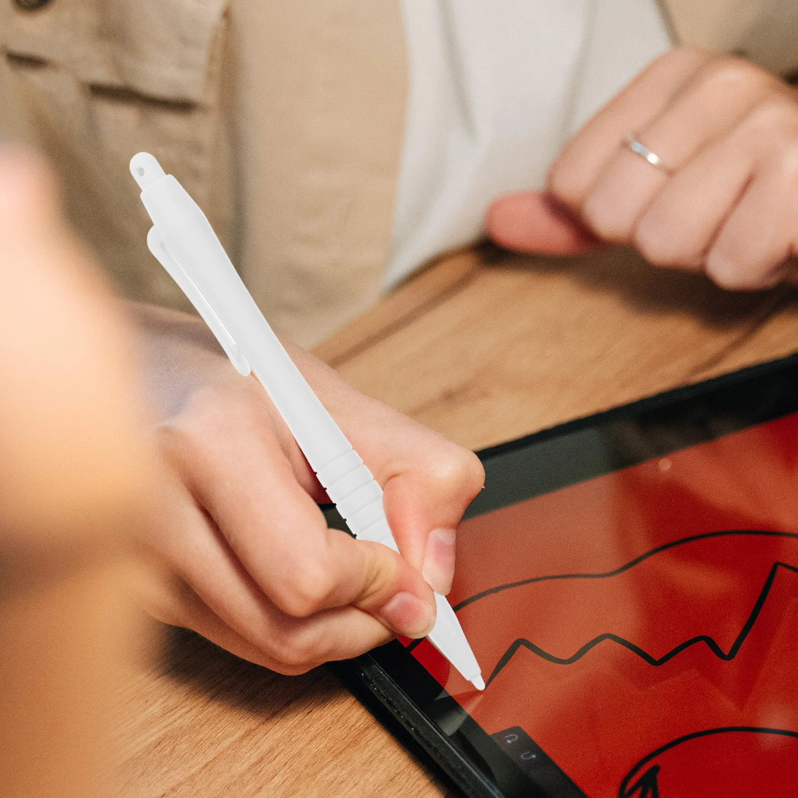 

6 Pcs Stylus Ballpoint Pen with High Precision Replace Digital Gray Plastic Capacitive Sketching