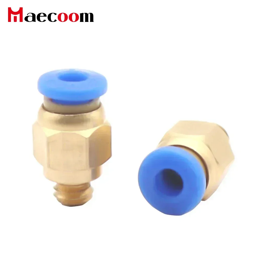 5pcs Pneumatic Connectors For 3D Printers Parts bowden Quick Jointer coupler 1.75/3mm Pipe pc4 m6 m10 fittings PTFE Tube 2/4mm