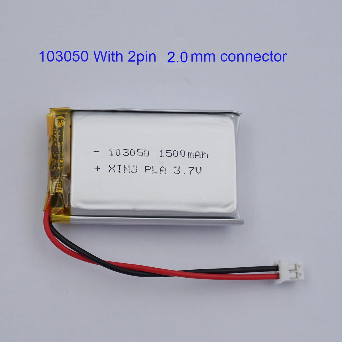 

3.7V 1500mAh 5.55Wh Li-Polymer Rechargeable Li Lithium Battery 103050 JST-PH 2.0mm For GPS Audio E-Book PDA Car Camera Dashcam