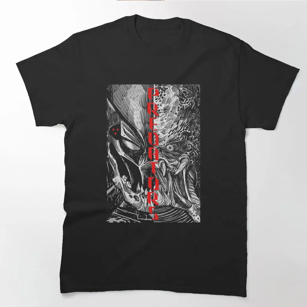 

Retro Horror Sci-Fi Predator Gift T shirt Jungle Hunter Alien Warrior tee 0731 Short Sleeve Graphic Clothes All size Tops S-6XL