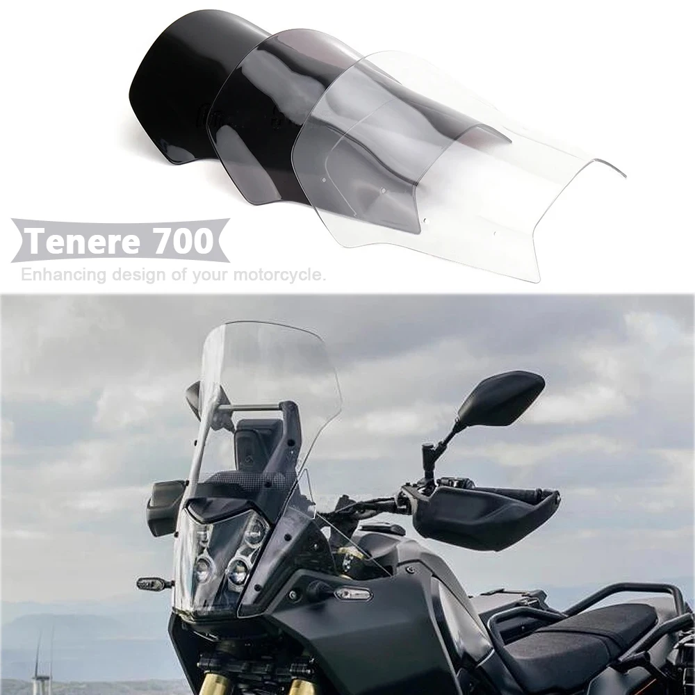

For Yamaha Tenere 700 Tenere700 T7 Windscreen Windshield 2021 2022 2023 2024 Motorcycle Wind Deflector Screen Accessories