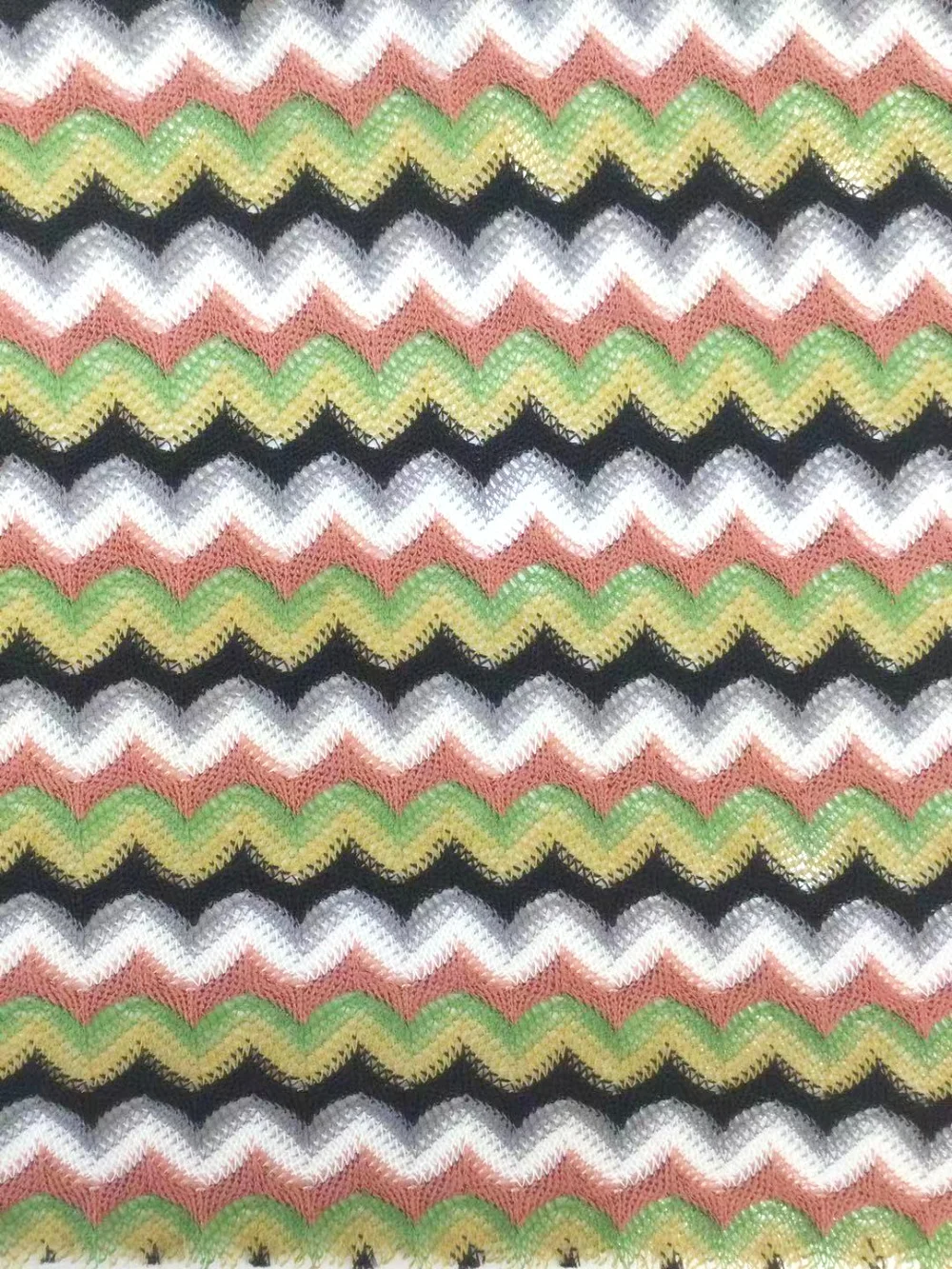 1 Meter Crochet Knitting Lace Fabrics Zig Zag Wave Striped Dress Skirt Lace Knitting Mesh Fashion Fabrics 150CM Wide